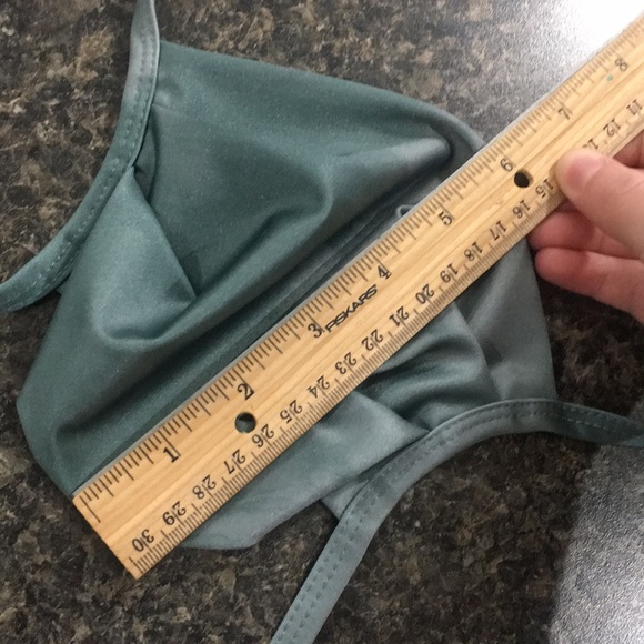 Mossy green tie face mask. - Picture 8 of 8